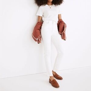 Madewell high rise perfect vintage jeans tile white